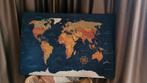 Wereldkaart op canvas - Decoratie voor reisliefhebbers, Ophalen, Zo goed als nieuw