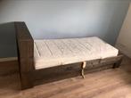 Steigerhouten bed antraciet, Huis en Inrichting, Slaapkamer | Bedden, Ophalen, Verstelbaar, 90 cm, Eenpersoons