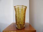 Art Deco Franse relief Vaas, amber, Ophalen of Verzenden