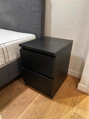 IKEA nachtkastje MALM zwartbruin
