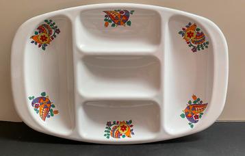 Vintage witte EMAILLE verdeelschaal. Perfect voor Tapas beschikbaar voor biedingen