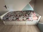 Bed 90x200 met 3 lades, Ophalen, 85 tot 100 cm, Gebruikt, Matras