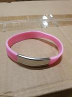 Pink ribbon rose polsbandjes, Sieraden, Tassen en Uiterlijk, Armbanden, Ophalen, Nieuw, Roze, Kunststof of Plastic