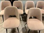 6 roze eetkamerstoelen, Ophalen, Gebruikt, Overige kleuren, Stof