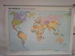 (5) De wereld staatkundig. Wandplaat Noordhof. Moderne kaart, Antiek en Kunst, Antiek | Schoolplaten, Ophalen of Verzenden, Aardrijkskunde