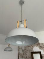 2x Hanglamp grijs industrieel vintage, Industrieel, Ophalen of Verzenden, Metaal, Zo goed als nieuw