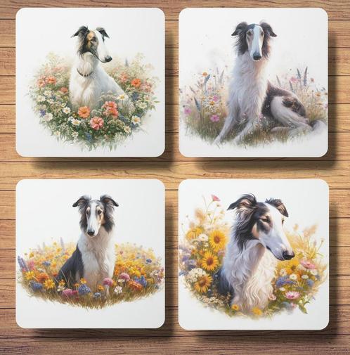 Barsoi Lente onderzetters met houder, Huis en Inrichting, Woonaccessoires | Onderzetters, Nieuw, Glas of Kopje, Ophalen of Verzenden