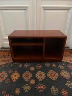 AUTHENTIEK VINTAGE PLATENMEUBEL KAST JAREN 70 HOUT, Ophalen, Teakhout, Zo goed als nieuw, Minder dan 100 cm