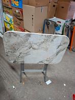 Campingtafel - Marmerlook, Ophalen, Minder dan 50 cm, Minder dan 50 cm, Camping