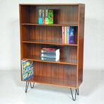 Vintage design boekenkast Formule Kempkes jr 60 | wandkast, Ophalen, Met plank(en), Teakhout, 100 tot 150 cm