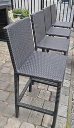 4 barkrukken wicker, Ophalen, Kunststof, Gebruikt, Met voetsteun