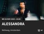 Tickets Alessandra Melkweg Amsterdam 2x, Tickets en Kaartjes, Twee personen, November