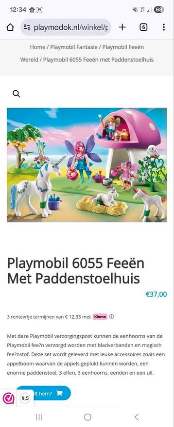 Playmobil fairys met paddenstoel beschikbaar voor biedingen