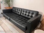 Zwarte ikea bank landskrona 3 zits, Huis en Inrichting, Ophalen, Zo goed als nieuw, 200 tot 250 cm, Leer