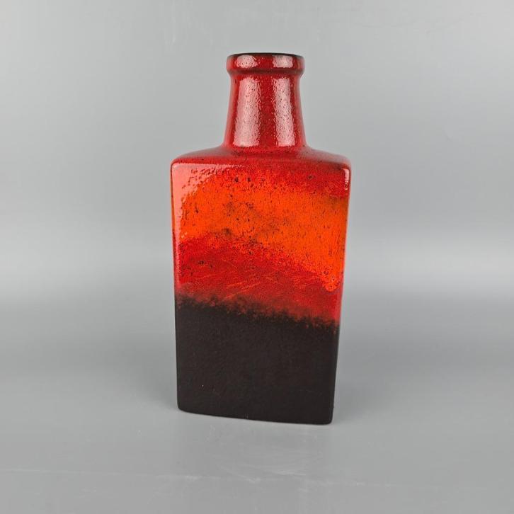 Vintage West-Duitse Fat Lava vaas. Scheurich 281-30 rood, Antiek en Kunst, Antiek | Vazen, Ophalen of Verzenden