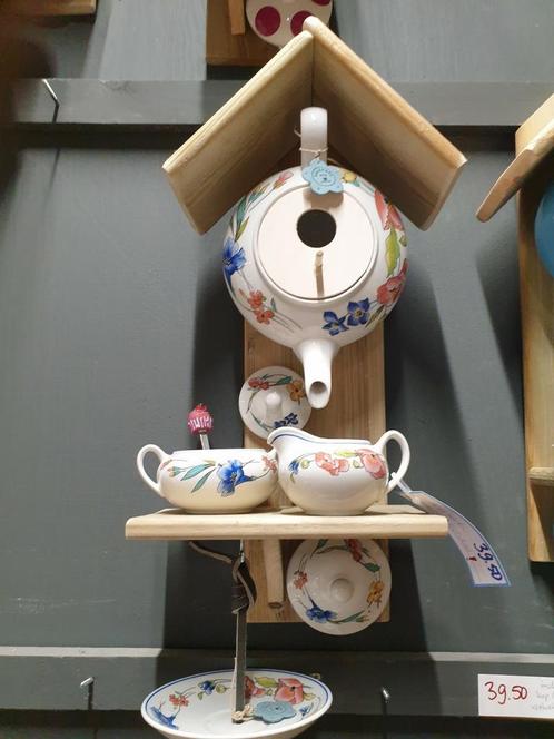 Alpine meadow  theepot als vogelhuisje, Tuin en Terras, Vogelhuisjes en Vogelbaden, Zo goed als nieuw, Ophalen of Verzenden