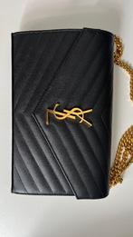 Yves Saint Laurent YSL tas Cassandre Chain Wallet, Ophalen of Verzenden, Zo goed als nieuw, Zwart, Schoudertasje