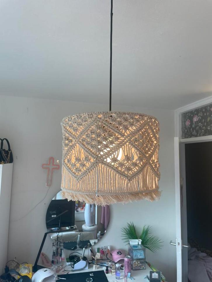 Hanglamp met touw- Bauhaus., Huis en Inrichting, Lampen | Hanglampen, Zo goed als nieuw, Minder dan 50 cm, Ophalen
