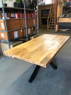 Massief Mango Houten Tafel met Stalen Onderstel - 200cm, Huis en Inrichting, Tafels | Eettafels, 100 tot 150 cm, Vijf personen of meer