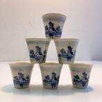 Delfts Blauw handbeschilderde kopjes rond 1900, Antiek en Kunst, Antiek | Keramiek en Aardewerk, Ophalen of Verzenden