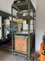 Originele industriële groene rolkar rolkast kast, Ophalen, Zo goed als nieuw