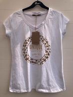 Nieuwe wit met goud bruin zomer dames top . Maat 38, Maat 38/40 (M), Bruin, Nieuw, Ophalen of Verzenden