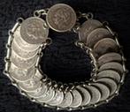 STIL VERZET Zware zilveren armband 22x Wilhemina 10ct munten, Ophalen of Verzenden, Overige soorten, Nederland, Overige typen