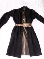 Klassieke linnen jas met Gouden robe en Koperen riem, Kleding | Dames, Gelegenheidskleding, Maat 38/40 (M), Zo goed als nieuw
