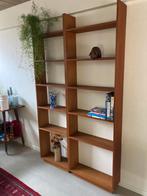 Midcentury vintage teak boekenkastje 2x. Prijs p.stuk., Ophalen, Met plank(en), Gebruikt, 200 cm of meer