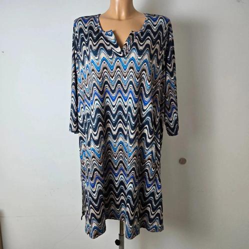 Zhenzi tuniekjurk met zigzag print maat L, Kleding | Dames, Jurken, Zo goed als nieuw, Maat 42/44 (L), Overige kleuren, Boven de knie