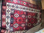 vintage wollen geknoopt tapijt, Gebruikt, Overige kleuren, 150 tot 200 cm, Ophalen of Verzenden