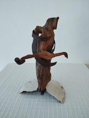 Drijfhoutsculptuur/Abstracte kunst Vhop“tendrement couple 1" beschikbaar voor biedingen
