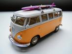 Volkswagen bus T1  + Surfboard Welly modelauto 1:24, Welly., Nieuw, Welly., Ophalen of Verzenden