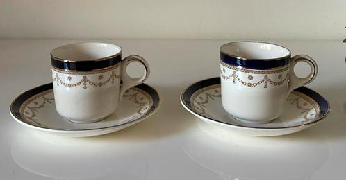 2 Alfred Meakin Bleu de Roi kop en schotels, Antiek en Kunst, Antiek | Servies los, Ophalen of Verzenden