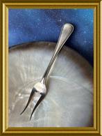 Zilveren vorkje met parelrand, serveervork, vleesvork  16 cm, Antiek en Kunst, Ophalen of Verzenden, Zilver