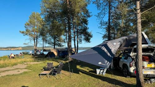 Superfijne Hybride daktent met zonne-/stormluifel, Caravans en Kamperen, Tenten, tot en met 3, Zo goed als nieuw, Ophalen of Verzenden