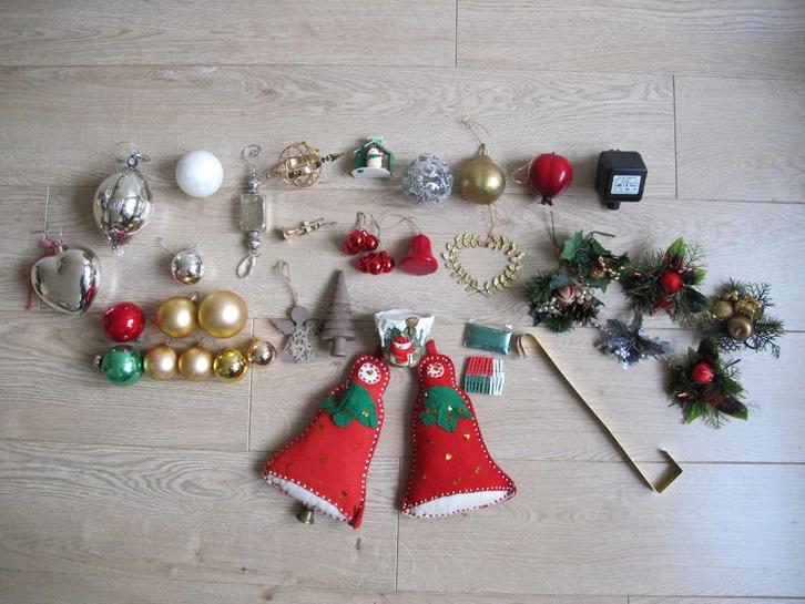 Doosje met diverse kerstversieringen, Diversen, Kerst, Gebruikt, Ophalen of Verzenden