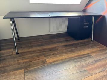 Groot verstelbaar bureau IKEA galant 220x80 - afbeelding 2