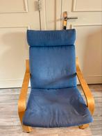 Mooie IKEA POANG blauwe stoel/fauteuil ZGAN, Ophalen, Zo goed als nieuw, 50 tot 75 cm