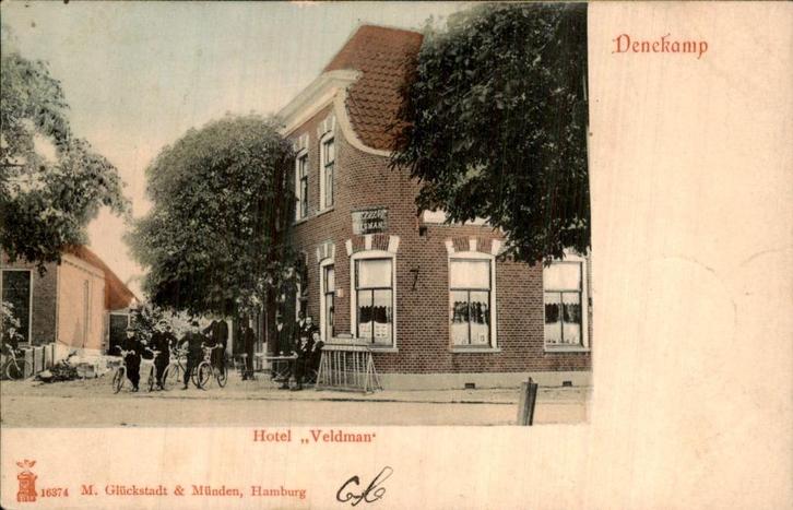 Denekamp - Hotel - Veldman, Verzamelen, Ansichtkaarten | Nederland, Gelopen, Overijssel, 1920 tot 1940, Ophalen of Verzenden