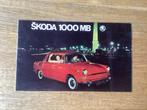 Škoda 1000 MB Brochure Nederlands, Ophalen of Verzenden, Gelezen, Overige merken