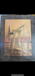 Houtsnijwerk hout inlegwerk fineer schilderwerk, Ophalen of Verzenden