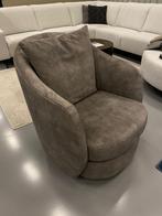 Aanbieding!! Rondo hoog met draaivoet. Stof Adore 84 Clay, Minder dan 75 cm, Nieuw, Ophalen of Verzenden, Stof