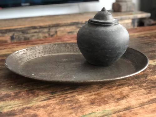Oosterse behammerde schaal sober bohemian Ibiza, Antiek en Kunst, Curiosa en Brocante, Ophalen of Verzenden