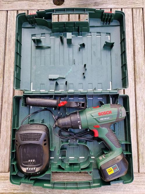 Bosch PSB 18 LI-2 (als nieuw), Doe-het-zelf en Verbouw, Gereedschap | Boormachines, Zo goed als nieuw, Boor- en Schroefmachine