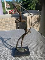 Bronzen sculptuur van een turnster met sjerp, 33cm hoog, Ophalen of Verzenden, Brons
