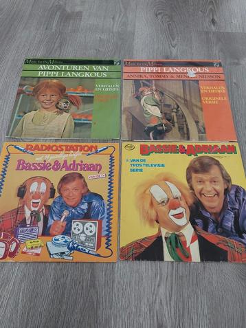4 vinyls PIPI LANGKOUS + BASSIE & ADRIAAN beschikbaar voor biedingen