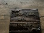 Tekst bordje - Gezelligheid kent geen tijd, Ophalen of Verzenden, Gebruikt