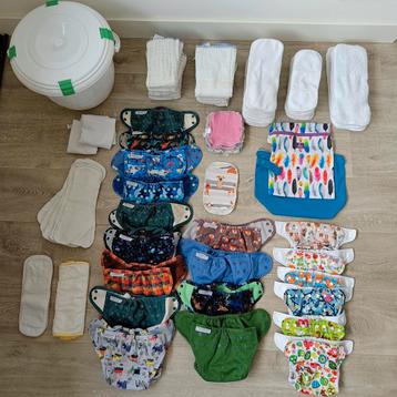 Compleet pakket wasbare luiers: van geboorte tot zindelijk beschikbaar voor biedingen