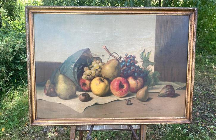 Antiek 1900/1920 decoratie schilderij (druk), Antiek en Kunst, Curiosa en Brocante, Ophalen